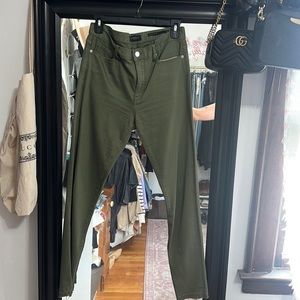 Banana Republic Mid Rise Denim Skinny Jeans Size 29L Olive Green